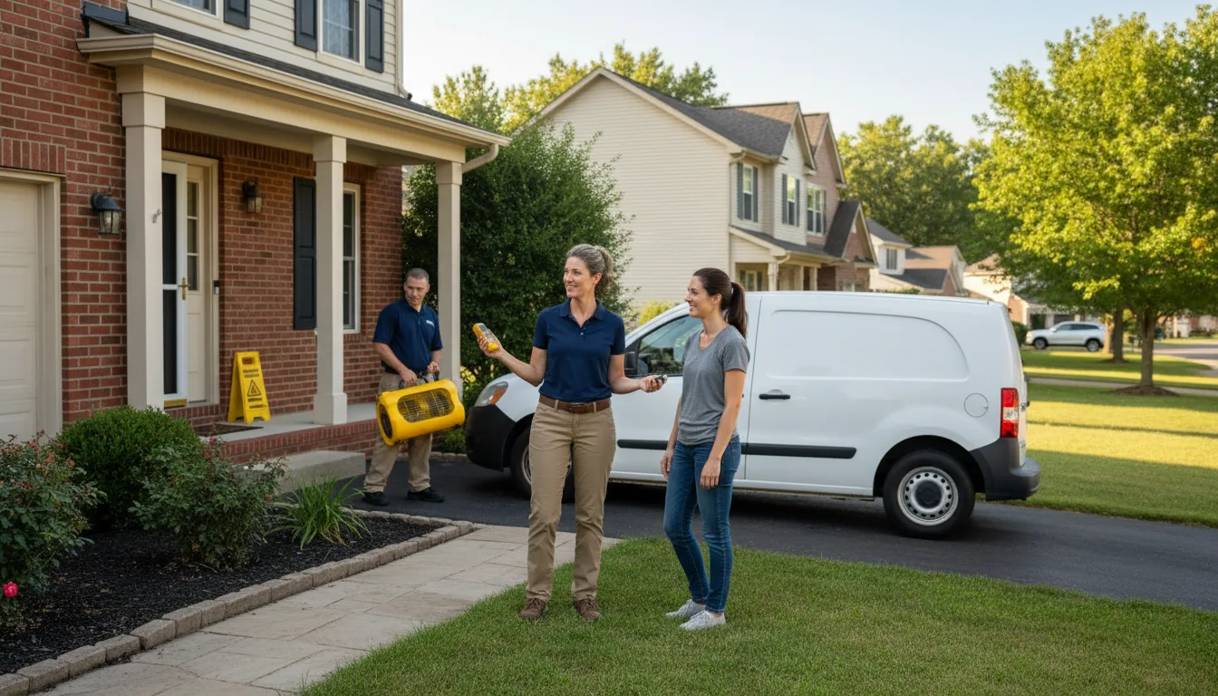 Water restoration image for Dehumidification And Cleanup Services in Grandin, MO